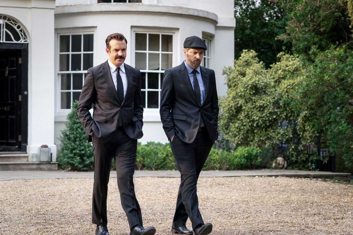 Jason Sudeikis and Brendan Hunt in Ted Lasso