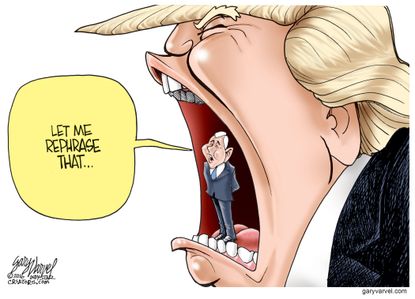 Political cartoon U.S. Pence rephrase