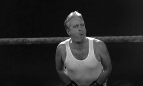 To dramatize the &amp;quot;beating&amp;quot; he&amp;#039;s taken from left-leaning critics like Bill Maher and Keith Olbermann, Jon Stewart created a parody of Martin Scorcese&amp;#039;s &amp;quot;Raging Bull.&amp;quot;