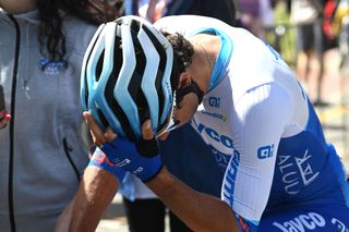 Michael Matthews was emotional after losing time on stage 2 of the Tour Down Under