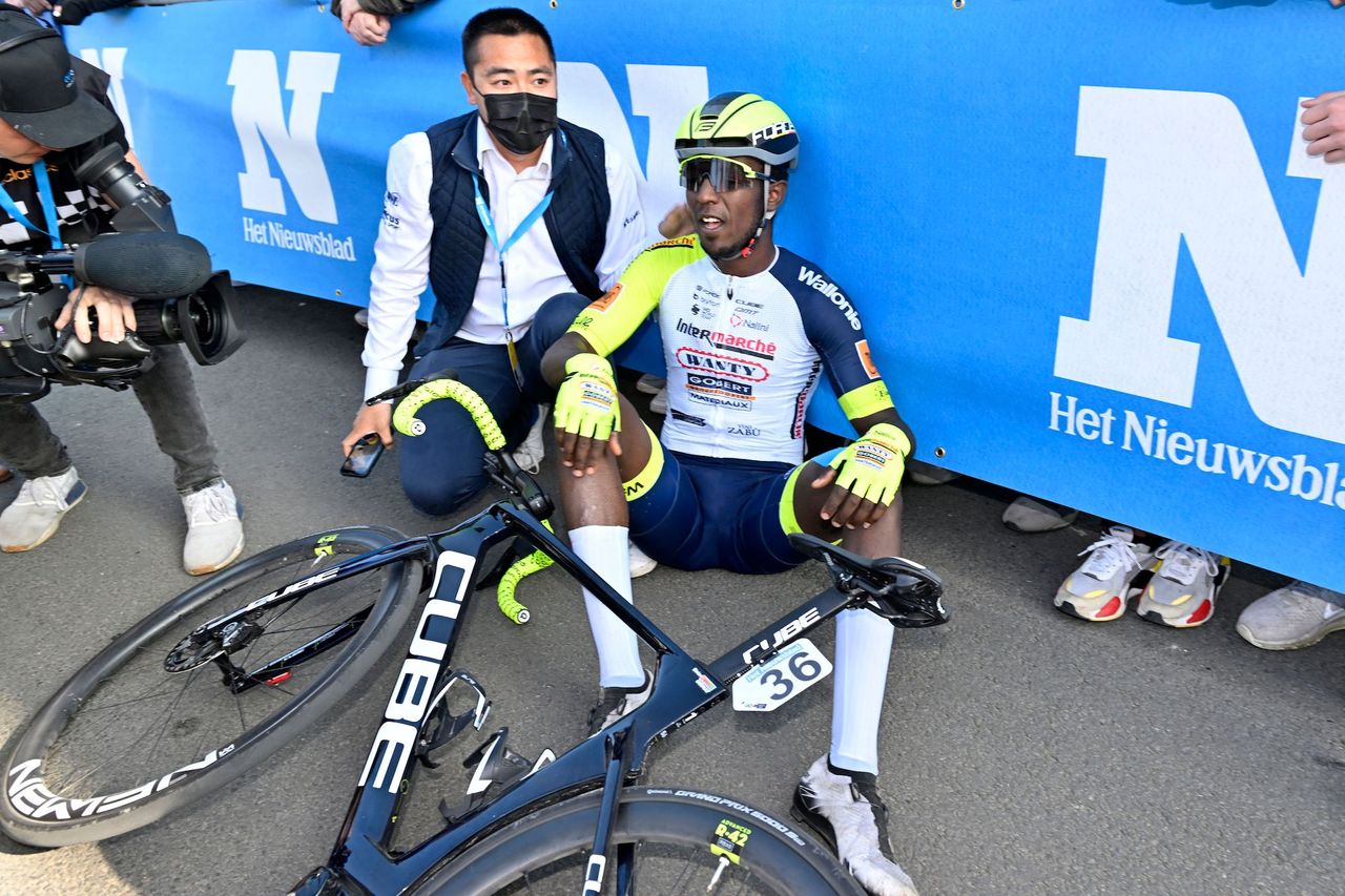 Biniam Girmay at the 2022 Gent-Wevelgem