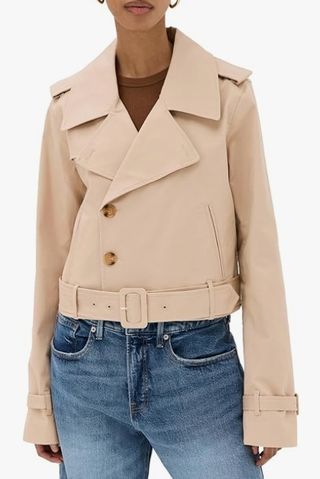 Women's Chino Crop Trench Coat 