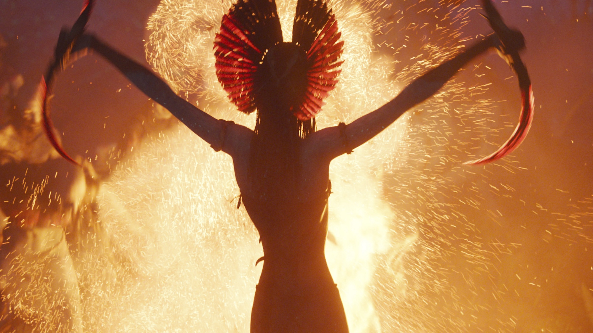 Verang with a large fire in Avatar: Fire And Ash
