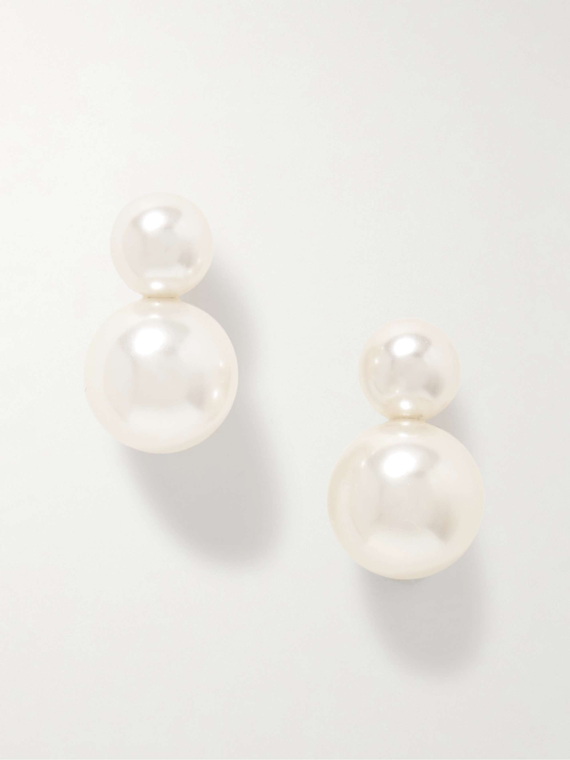 Iris Gold-Tone Faux Pearl Earrings