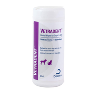 VETRADENT Organic Natural Mild Vanilla Flavored Dog &amp; Cat Dental Wipes