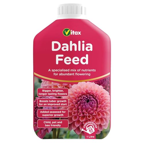 Vitax Dahlia Feed 1 Litre | Makes Up to 200 Litres | High Potash Feed | Bigger Brighter Longer Lasting Flowers