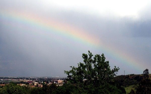 Racers have little time to enjoy the rainbow.