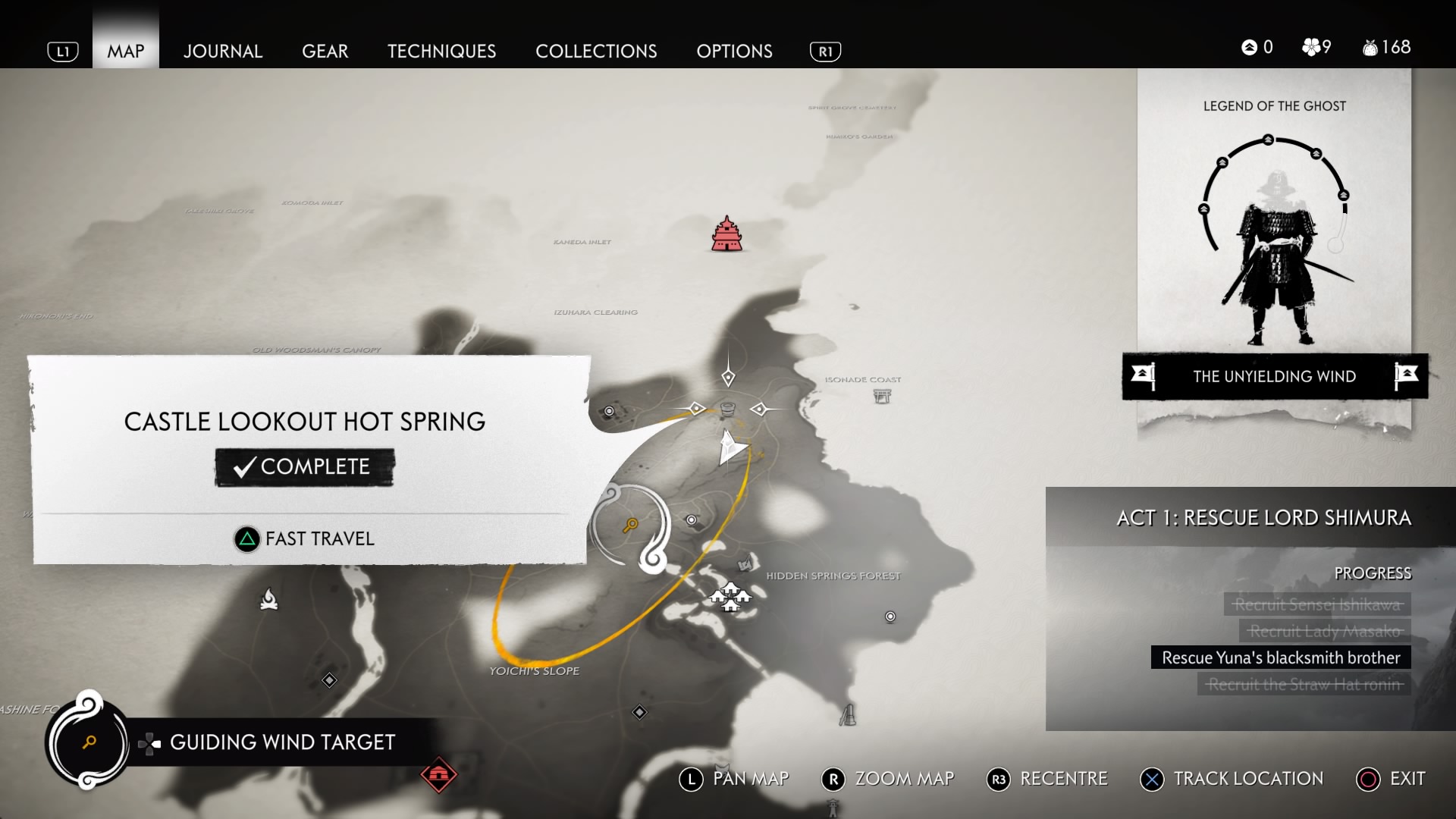 ghost of tsushima mountain hiyoshi map