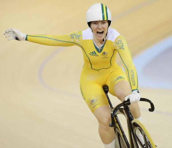 A jubilant Anna Meares (Australia)