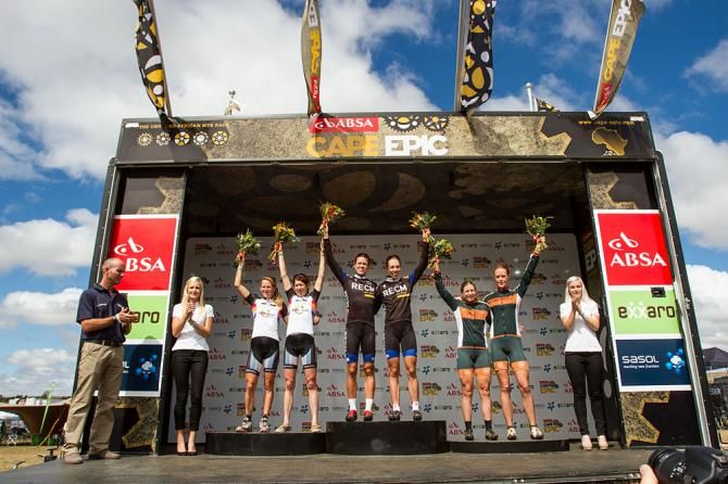 Ladies podium after stage 4