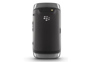 The rear of the RIM BlackBerry Torch 9860.