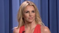 Britney Spears looks out at the audience on The Tonight Show.