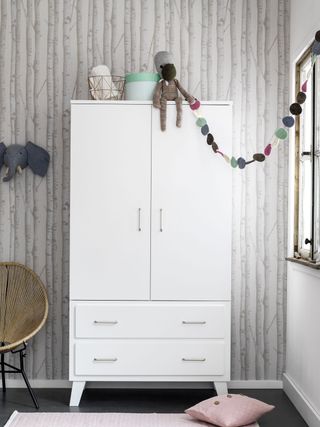 white nursery wardrobe