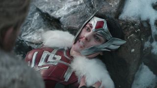 Weakened Lady Sif found by Thor in Thor: Love and Thunder