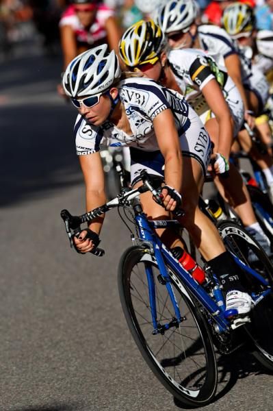 Rebecca Much (TIBCO) leads the group through turn two.