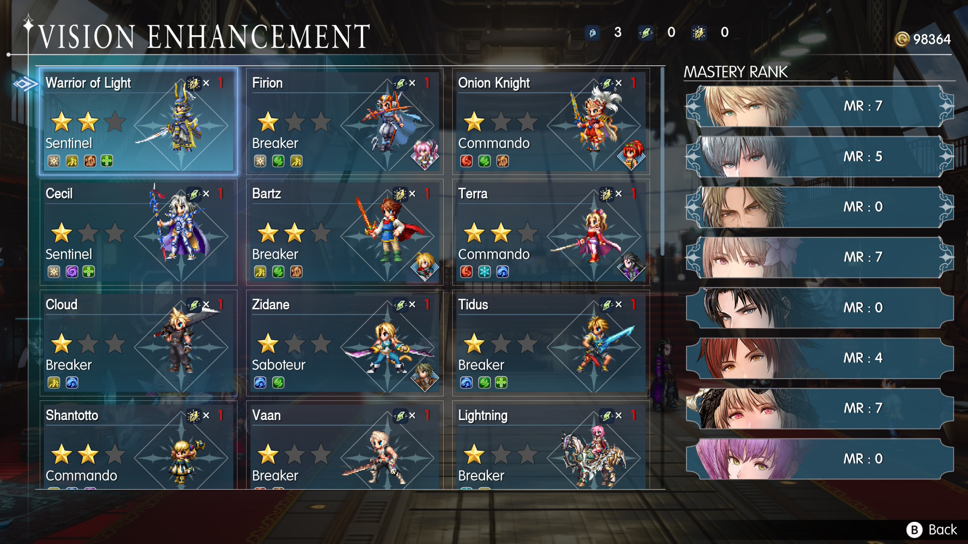 Screens from a Switch 2 role-playing game