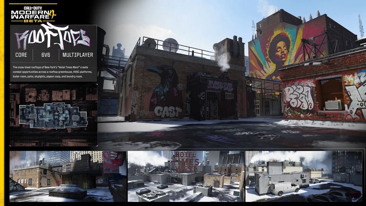 Call of Duty MW4 beta weekend map, Rooftops