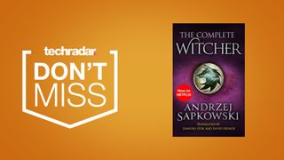 The Complete Witcher on orange background next to techradar dont miss badge