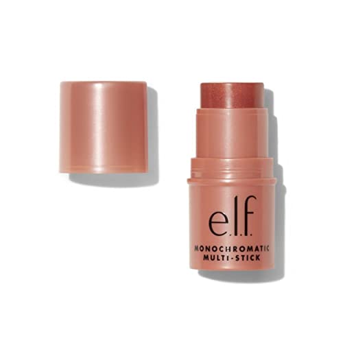 E.l.f. Monochromatic Multi Stick, Luxuriously Creamy & Blendable Color, for Eyes, Lips & Cheeks, Bronzed Cherry, 0.17 Oz (5g)