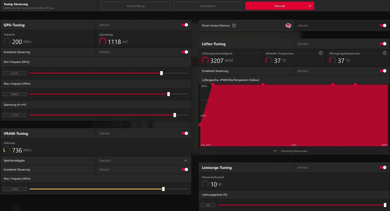 Wattman Configuration of AMD Radeon RX 6600 XT