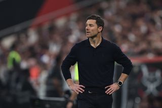 Real Madrid's Spanish coach Xabi Alonso reacts during the Spanish Super Cup final football match between FC Barcelona and Real Madrid at the King Abdullah Stadium in Jeddah on January 11, 2026. Real Madrid appointed Alvaro Arbeloa as new coach on January 12, 2026 after coach Xabi Alonso has left the club by mutual consent, a day after the team lost the Spanish Super Cup final against rivals Barcelona, AFP reports. (Photo by Fadel SENNA / AFP)