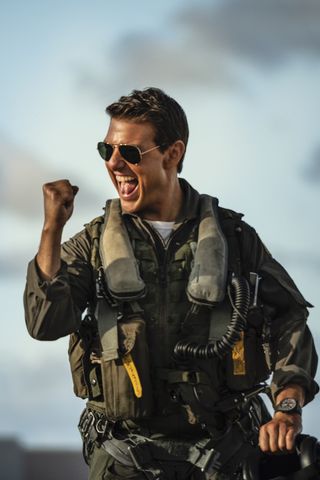 Tom Cruise fist pump in Top Gun Maverick