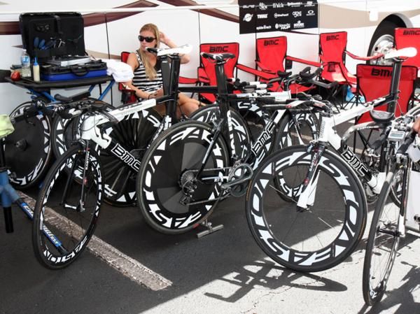BMC riders used a mix of Easton wheels for the USA Pro Cycling Challenge prologue.