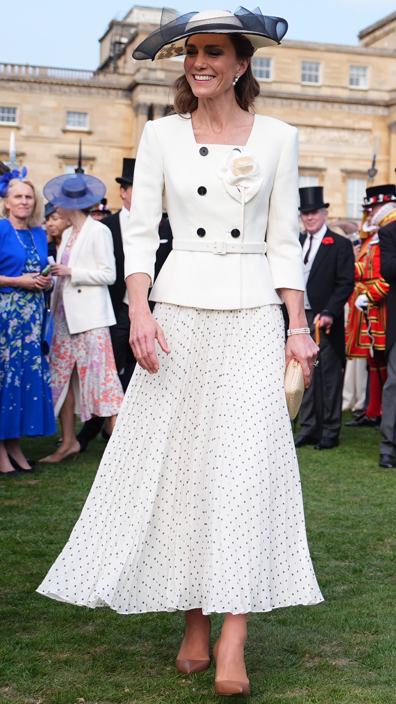Catherine, Princess of Wales, during a Royal Garden Party at Buckingham Palace on May 8, 2026