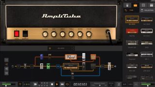 Screenshot of Amplitube 5 guitar amp and effects plugin