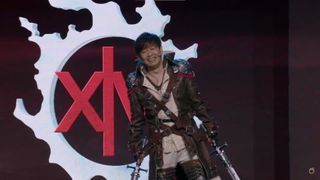 Naoki Yoshida cosplaying as Viper at London Fan Festival 2023.