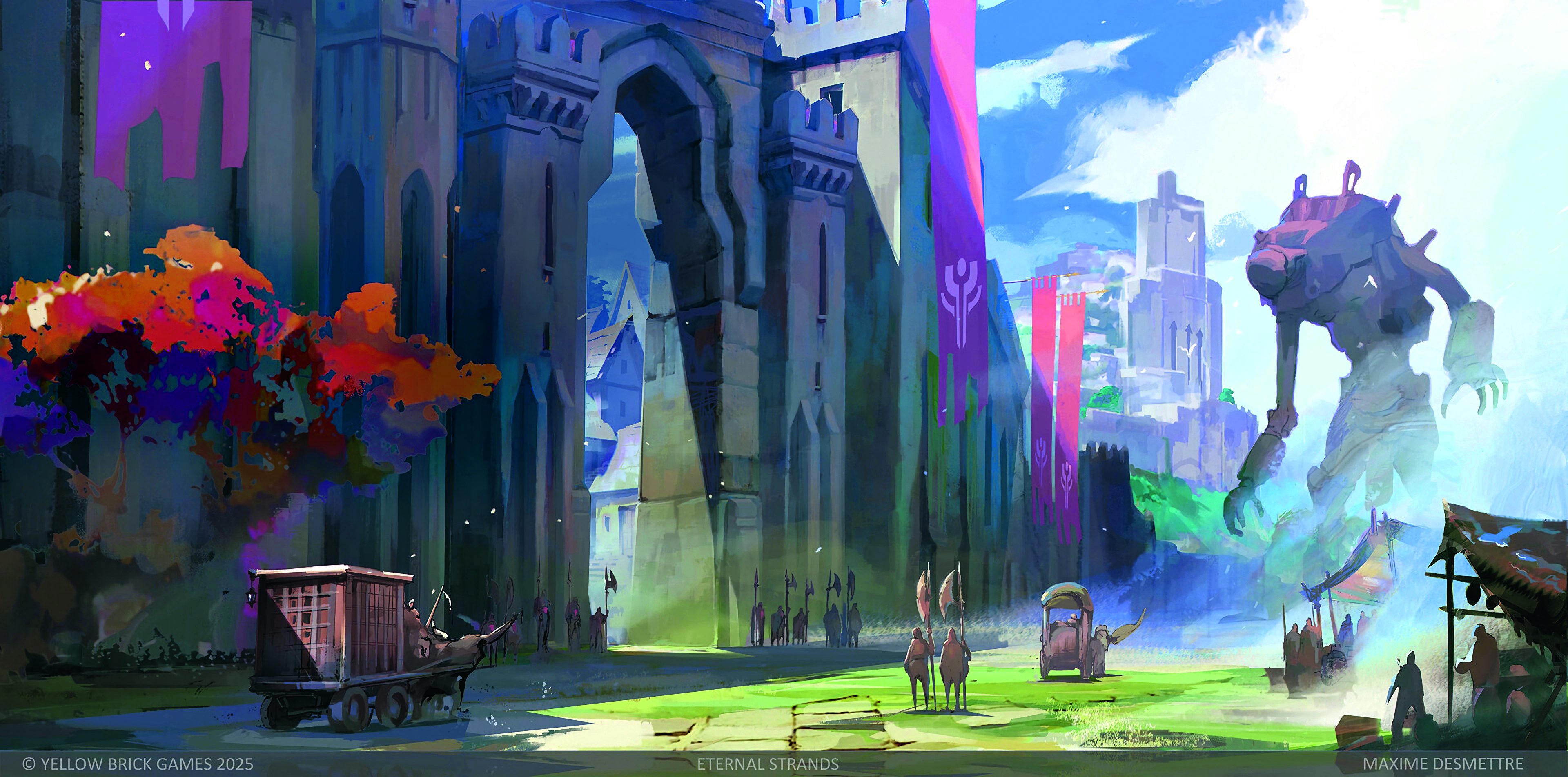 An example of concept art showing a fantasy environment from a video game