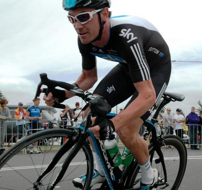 Chris Sutton (Team Sky) during the 50-lap race in Wollongong