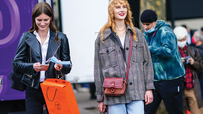 Hermes models at Paris Fashion Week