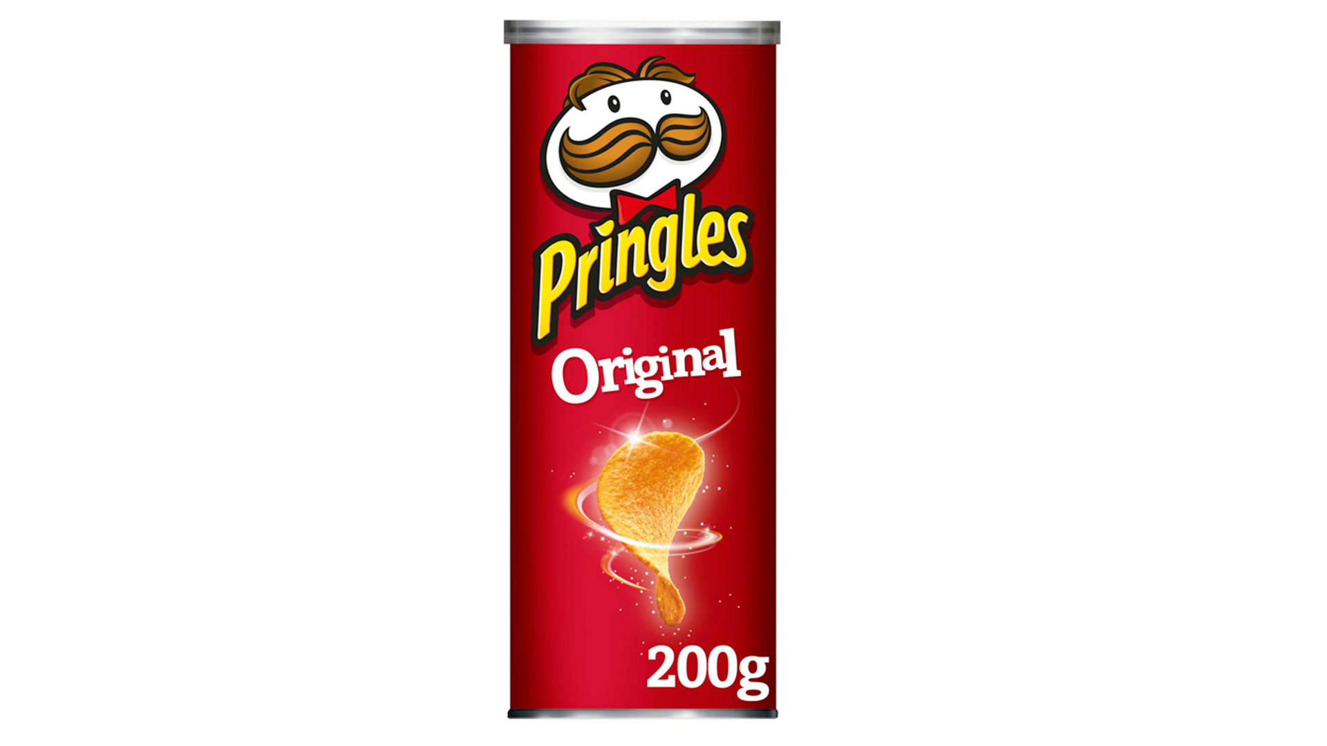 A tube of original Pringles crisps