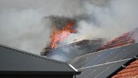 Fire Service battle a house fire