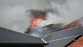 Fire Service battle a house fire
