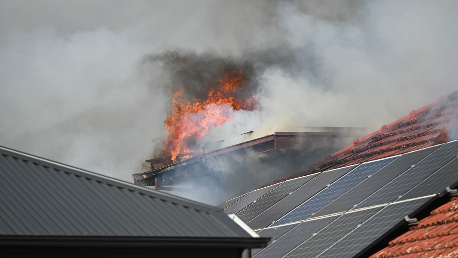 Fire Service battle a house fire