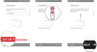 Tap Set up this player, follow the on-screen instructions, tap Next
