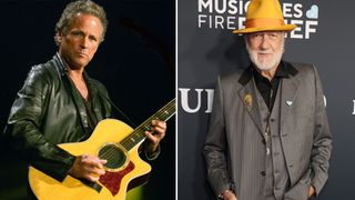 LEFT:Lindsey Buckingham performs with his solo band in Myrtle Beach 2007 RIGHT: Mick Fleetwood attends the 2025 MusiCares Persons of the Year Honoring The Grateful Dead at the Los Angeles Convention Center on January 31, 2025 in Los Angeles 