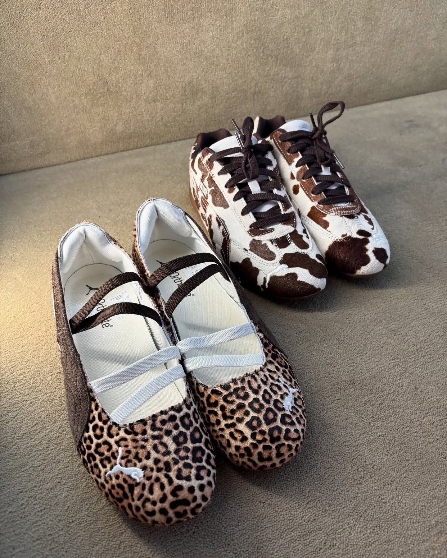 Naked CPH swapped their dated sneaker trends winter 2025 for trendier pairs. They show animal print sneakers in a recent image from her Instagram.