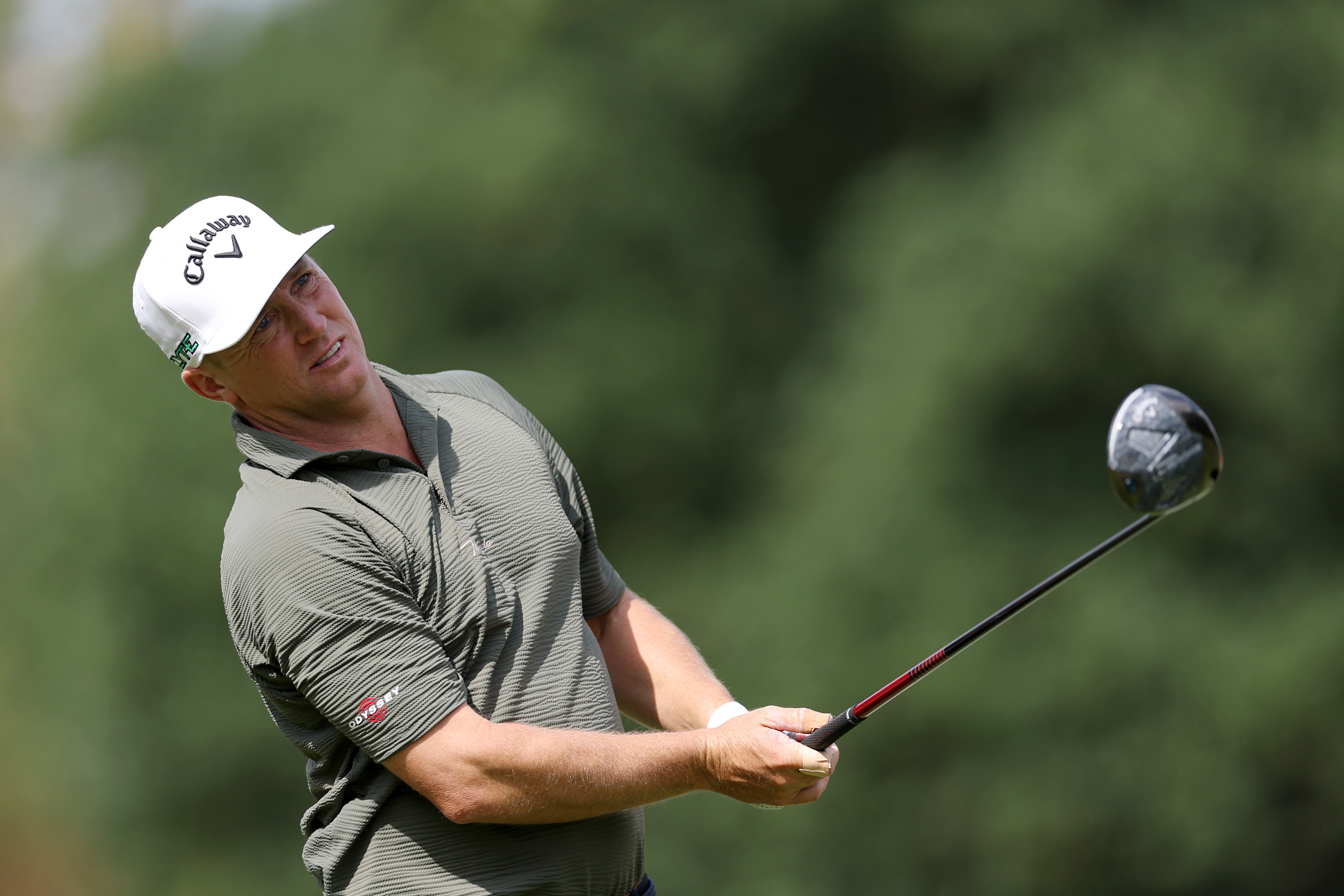 Alex Noren hits driver off the tee