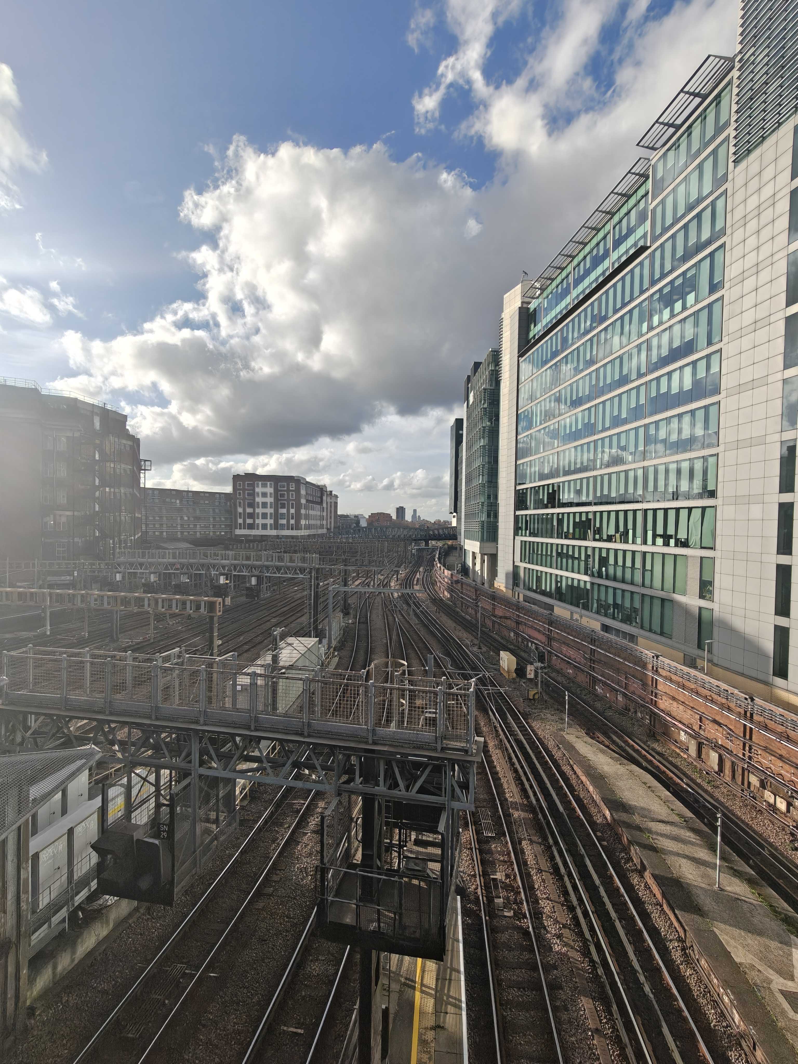 The tracks at Paddington station