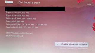 Roku HDMI secret menu