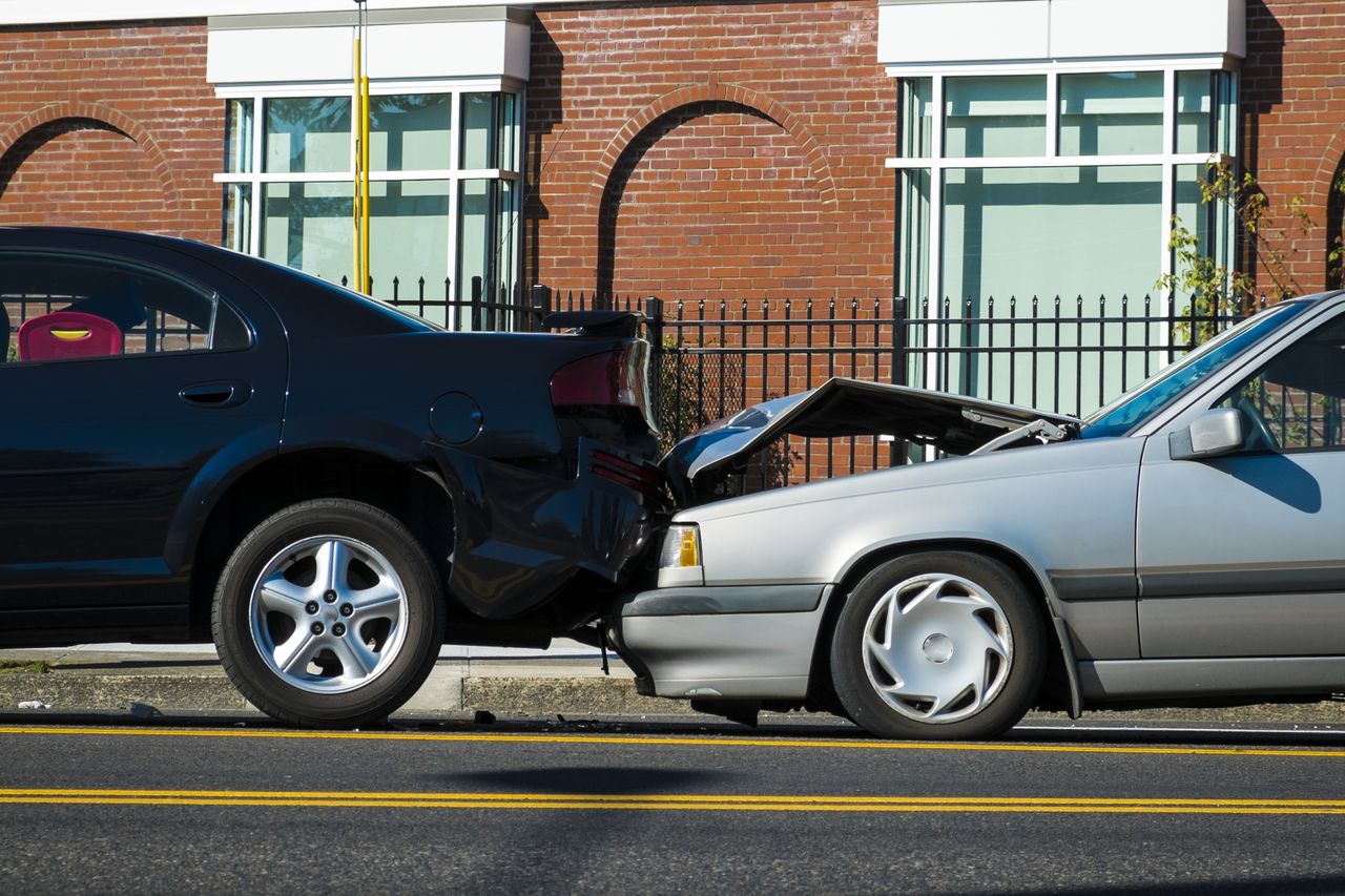 A minor car accident.