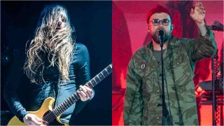 Kevin Starrs of Uncle Acid & The Deadbeats and Damon Albarn of Gorillaz performing live