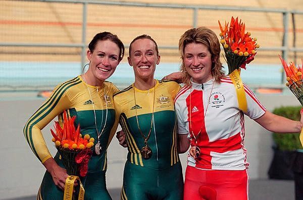 The women's individual pursuit podium