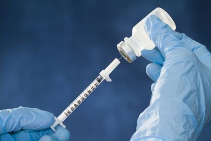 flu shot, shot, injection, gloves