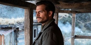 Mission: Impossible - Fallout Henry Cavill looking out from a porch in the mountains