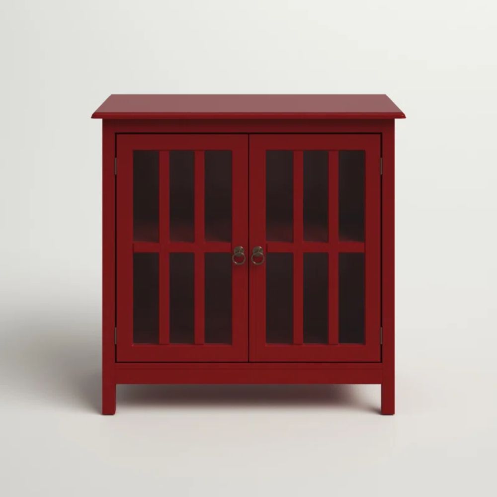 Red Phillips Accent Cabinet