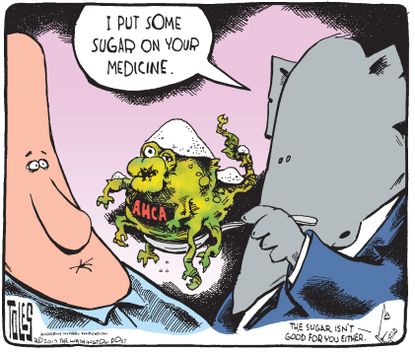 Political Cartoon U.S. GOP American Health Care Act Medicine